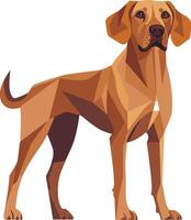 cute simple Redbone Coonhound clipart vector