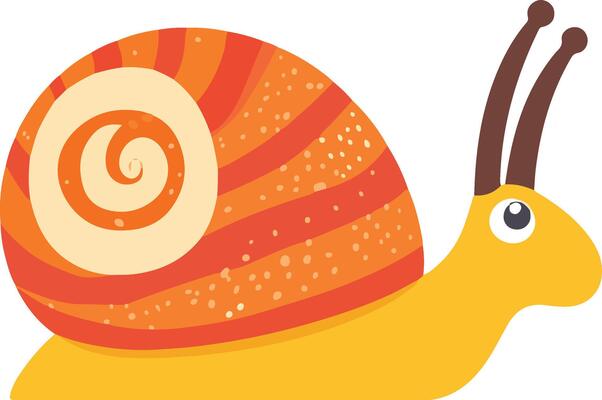 cute simple snail clipart