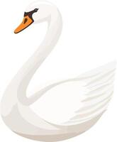 cute simple swan clipart vector