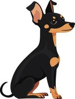 cute simple Toy Manchester Terrier clipart vector