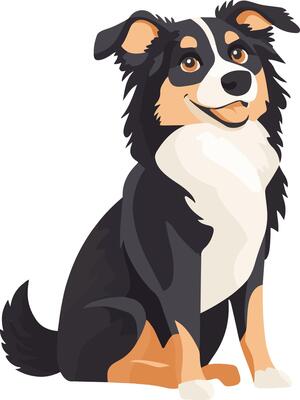cute simple dog clipart