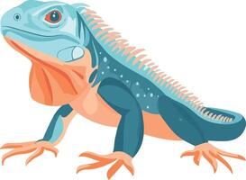 adorable cute simple iguana clipart vector