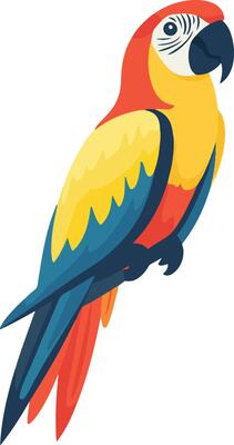cute simple macaw clipart