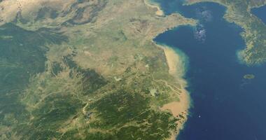Jaune rivière et Yangtze rivière dans planète Terre, aérien vue de extérieur espace video