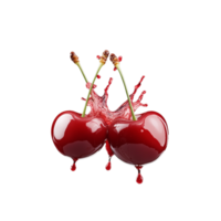 Artistic red abstract sculpture with curved shape, isolated on transparent background png