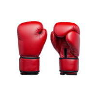 Red boxing gloves side by side on transparent background png
