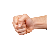 Hand pointing forward with index finger on transparent background png