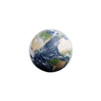 Realistic view of Earth globe showing Africa and Europe on transparent background png