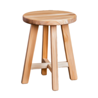 Small wooden stool isolated on transparent background png