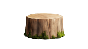 Tree stump with moss at base png
