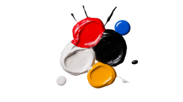 pintura bolhas dentro vários cores png