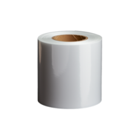 Plain white roll of packaging paper, transparent background png