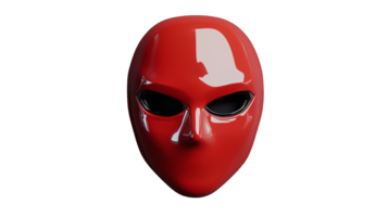 Glossy red carnival mask, transparent background png
