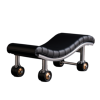 Workout bench with wheels on transparent background png