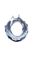 Water splash in circular shape on transparent background png