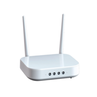 Wireless router with dual antennas on transparent background png
