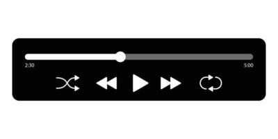 Play button icon in flat style. Music player on isolated background. vector