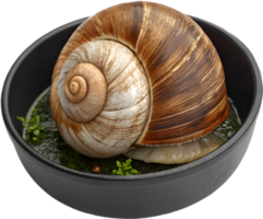 Escargot Delight with Herb-Infused Garlic Butter Sauce. . png