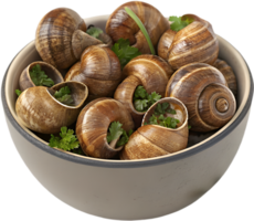 Scrumptious Escargot with Garlic Butter and Fresh Herbs. . png