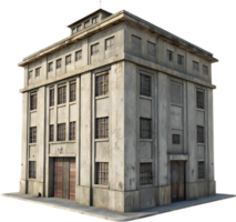 Minimalist Design Concrete Building Clipart Perfect for Architectural Creations. . png