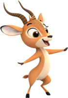 Playful Dancing Antelope Clipart for Bright, Fun Digital Projects. . png