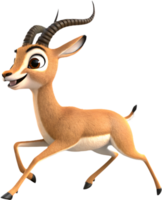 Energetic Antelope Running Clipart for Fun and Creative Projects. . png