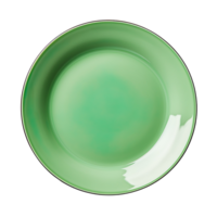 A green plate isolated on transparent background png