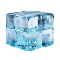 a cube of ice isolated on transparent background png