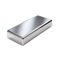 A silver bar isolated on transparent background png