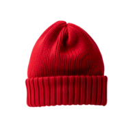 A red beanie isolated on transparent background png