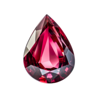 A red ruby gemstone isolated on transparent background png