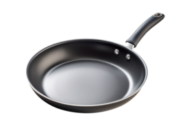 black frying pan isolated on transparent background png