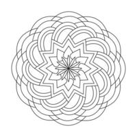 Invitation or greeting card design template. Paper cut simple mandala pattern. Laser cutting element. vector