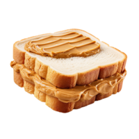 Bread with peanut butter isolated on transparent background png