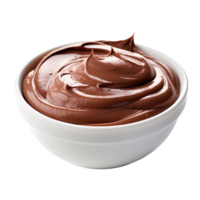 Bowl of chocolate paste isolated on transparent background png