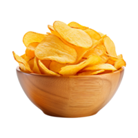 bowl of chips isolated on transparent background png