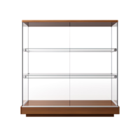 empty Showcase with shelves isolated on transparent background png
