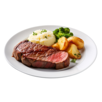 Dinner on a Plate isolated on transparent background png