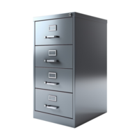 Gray Filing Cabinet isolated on transparent background png