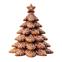 Gingerbread Christmas tree isolated on transparent background png