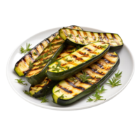 Grilled zucchini isolated on transparent background png