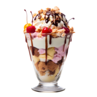 Ice Cream Sundae isolated on transparent background png