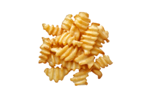 Waffle fries isolated on a transparent background png