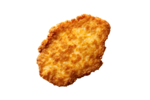 Crispy breaded schnitzel isolated on a transparent background png