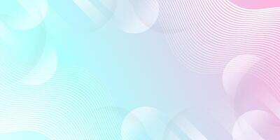 Modern and Minimalist Abstract Background in Blue and Purple Gradient Colors. Creative Banner with Geometric Circle Shapes vector