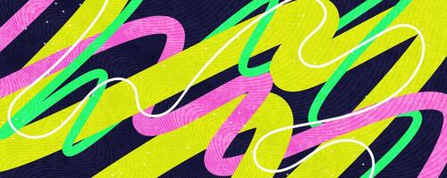Abstract Background with Colorful Lines and Texture Effects in Pop Art Style vector