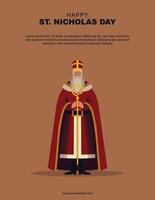 St Nicholas Day background. vector