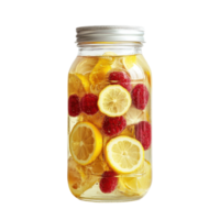 Refreshing Raspberry Lemon Detox Water for Healthy Hydration on transparent background png