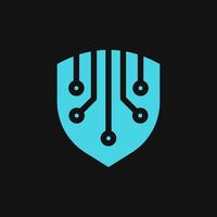 Icon Flat Color system shield. Fill color style. vector