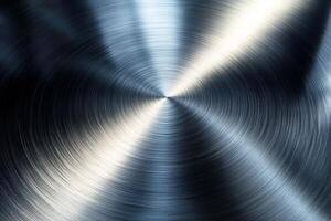 High-quality metal texture background with polished stainless steel plate with a gleaming reflection. photo